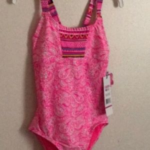 Limited Too 1 Piece Swimwear NWT SZ 4 PInk